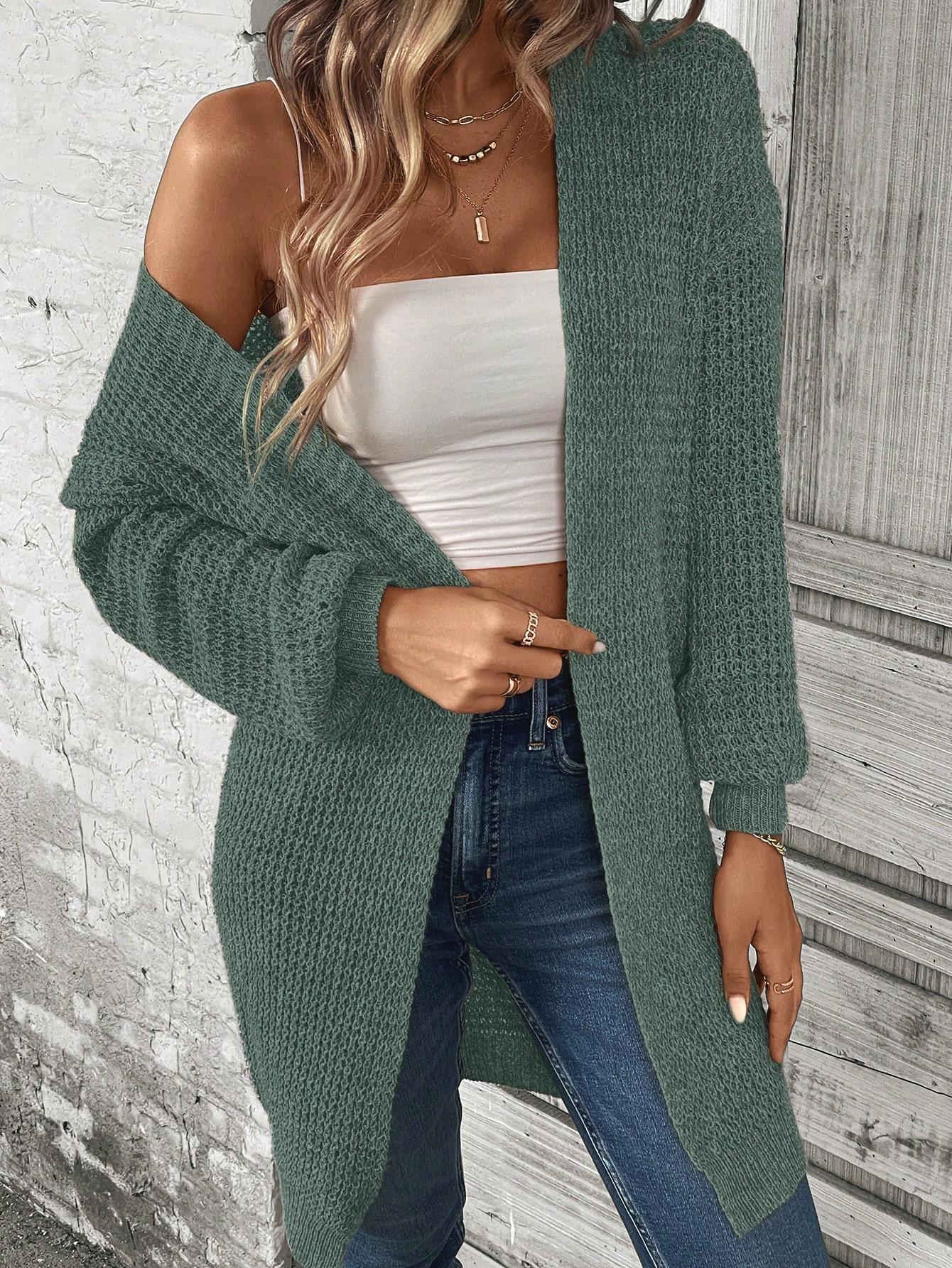 SHEIN NIEBIESKI SWETER KARDIGAN S06__M