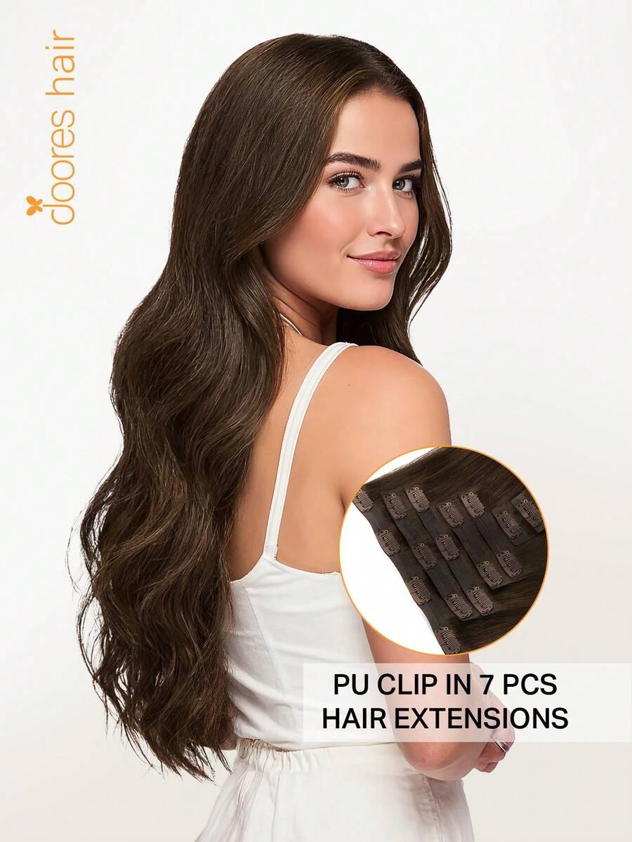 SHEIN BRĄZOWE WŁOSY PASMA S07