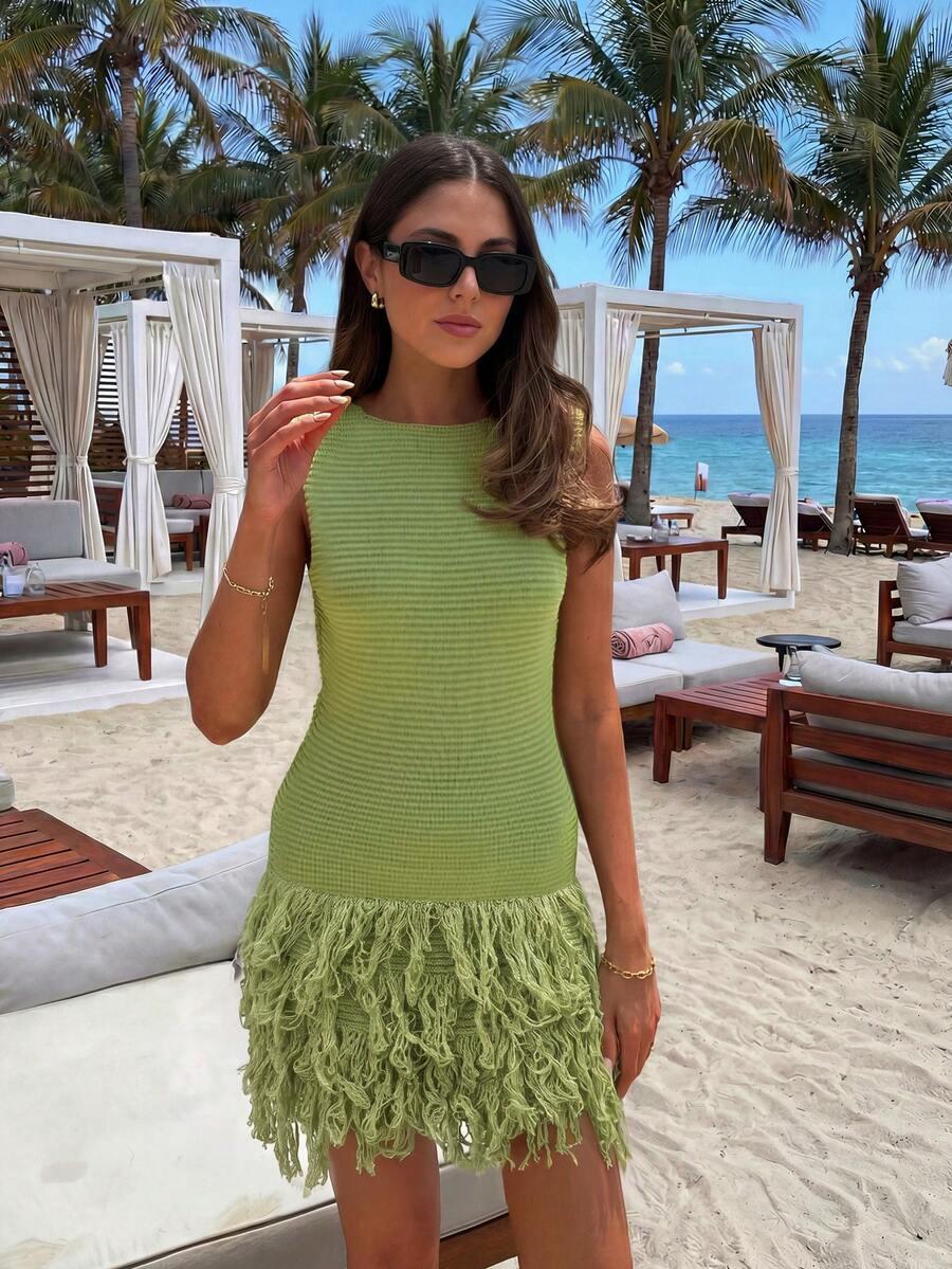 SHEIN ZIELONA MINI SUKIENKA S06__M