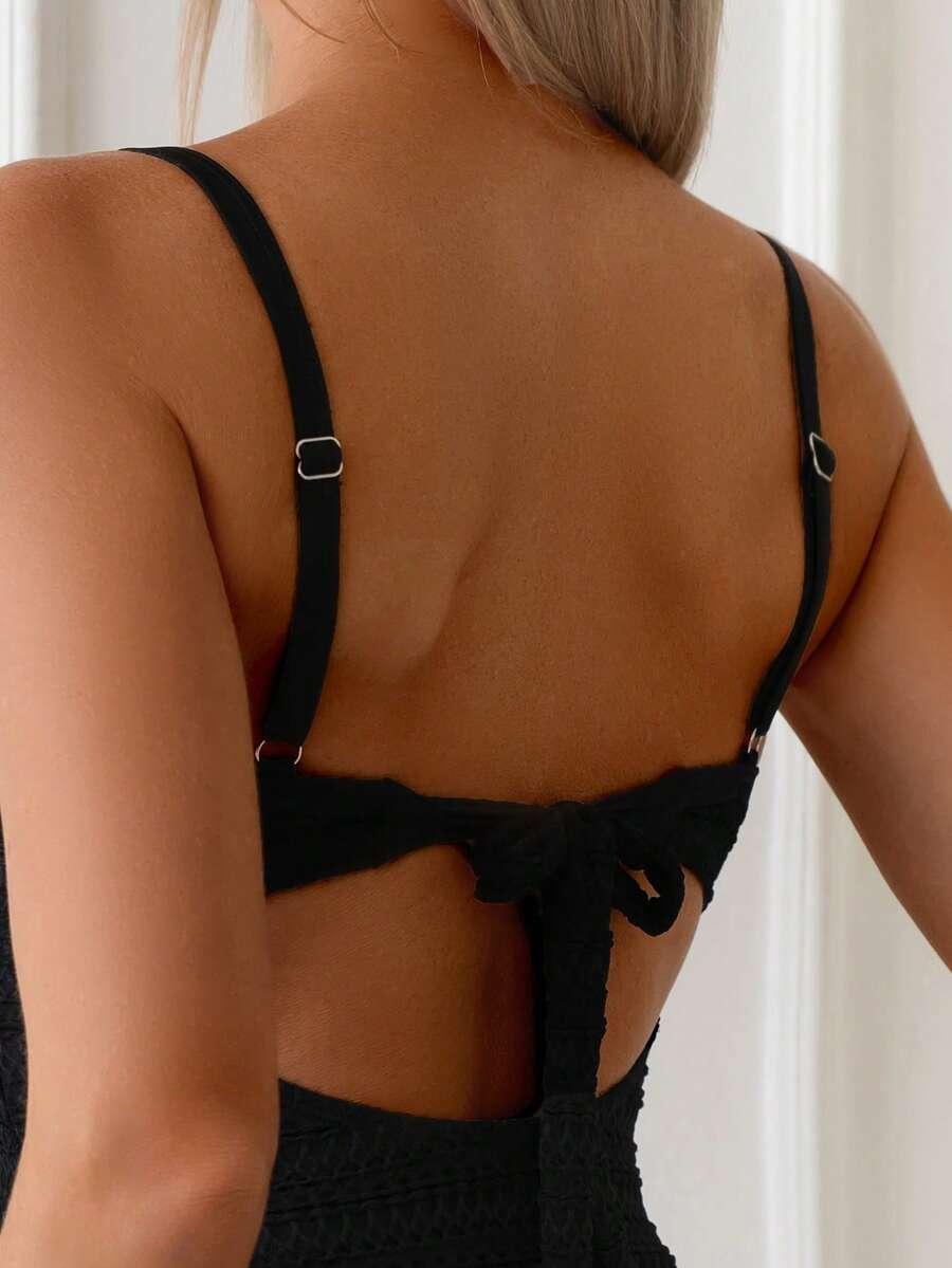 SWIM BASICS CZARNY JEDNOCZĘŚCIOWY STRÓJ KĄPIELOWY S09__XS