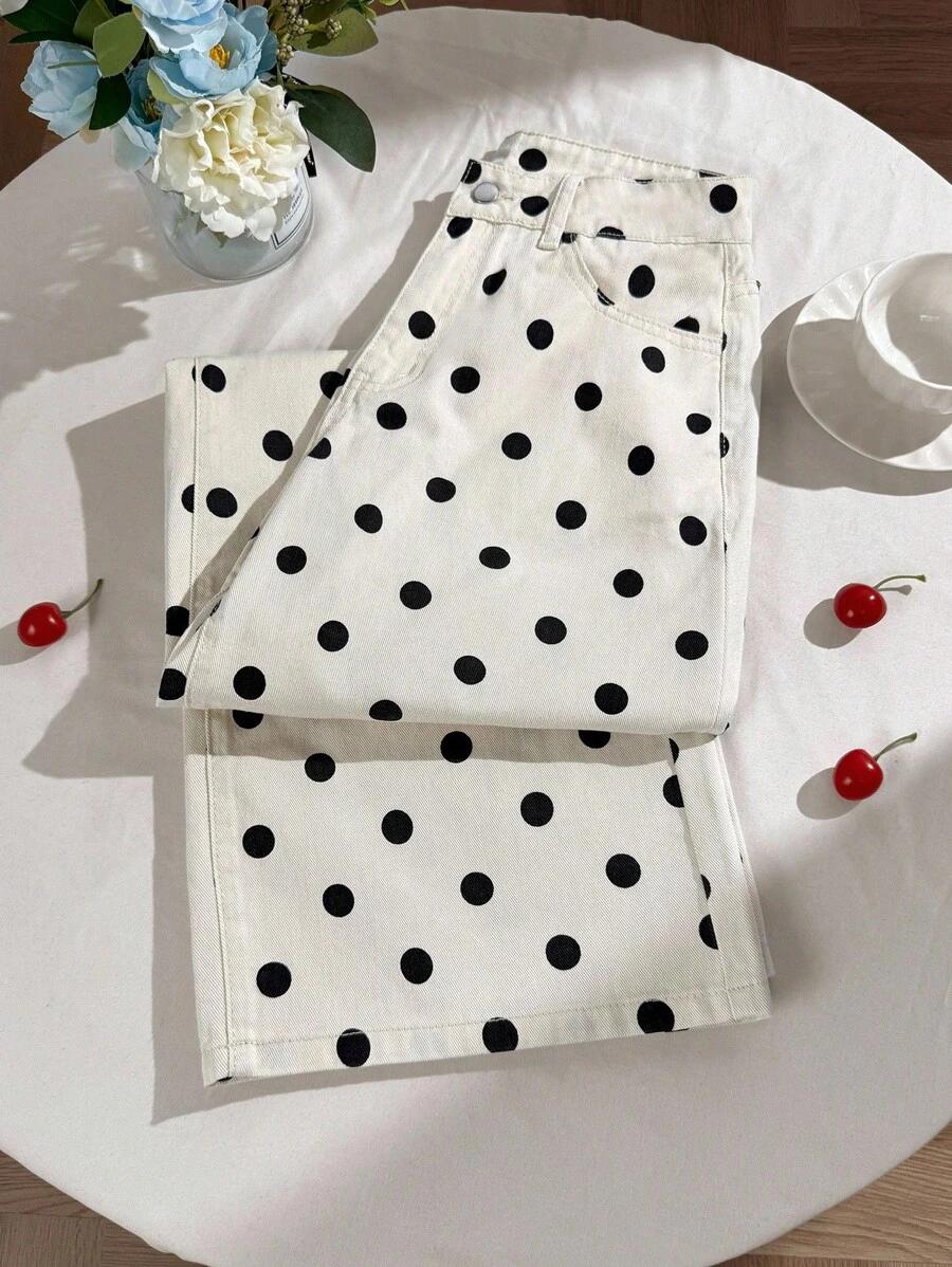 SHEIN SPODNIE DŁUGA NOGAWKA PRINT S06__W25/XS