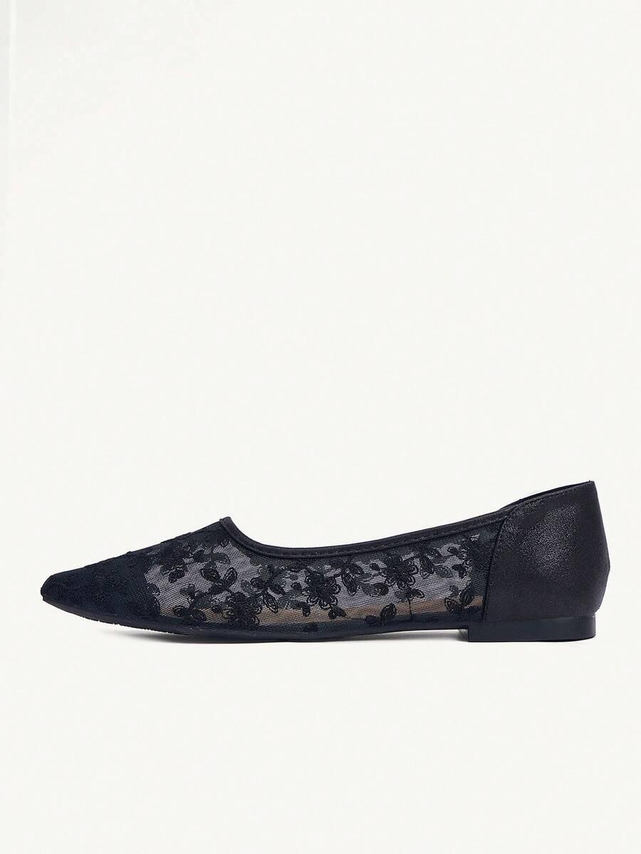 SHEIN CZARNE BALERINY SZPIC S06__38