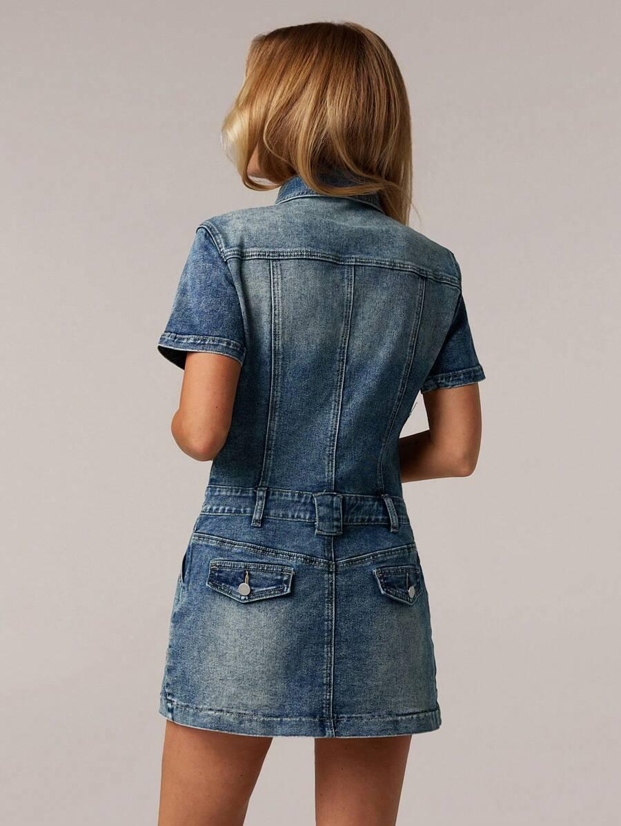 SHEIN MINI SUKIENKA JEANS S06__XS