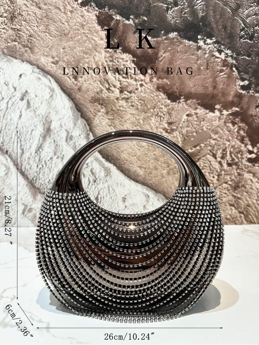 SHEIN CZARNA TOREBKA ZDOBIENIE S07__22X9X20