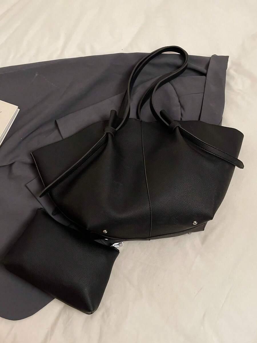 SHEIN CZARNA TOREBKA IMITACJA SKÓRY S07__10,5X26X53CM