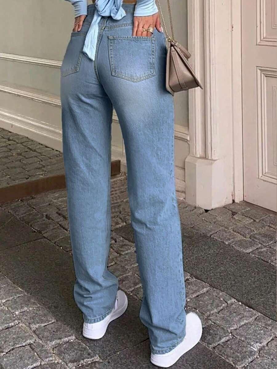 SHEIN NIEBIESKIE SPODNIE JEANS S06__S