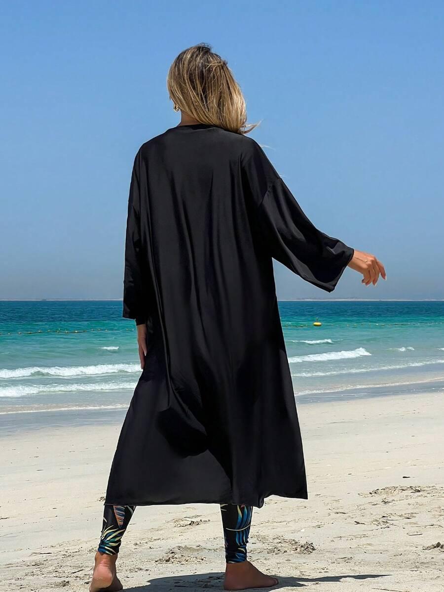 SHEIN TRZYCZĘŚCIOWY STRÓJ KĄPIELOWY KOMPLET BURKINI S06__S