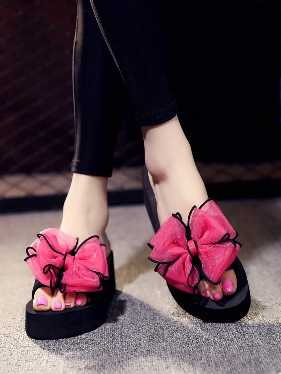 SHEIN CZARNE KLAPKI KOKARDA S06__38