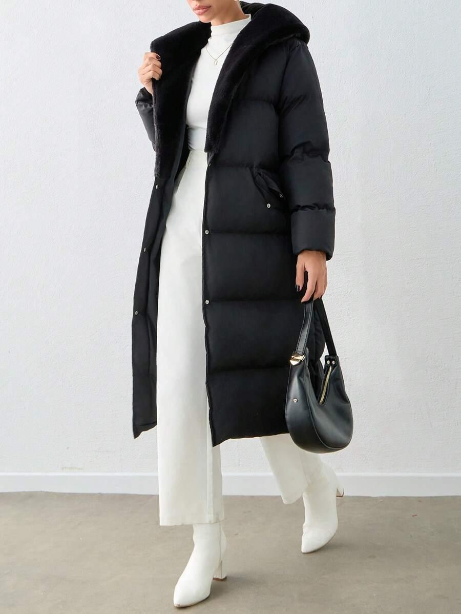SHEIN CZARNA PIKOWANA KURTKA W01__L