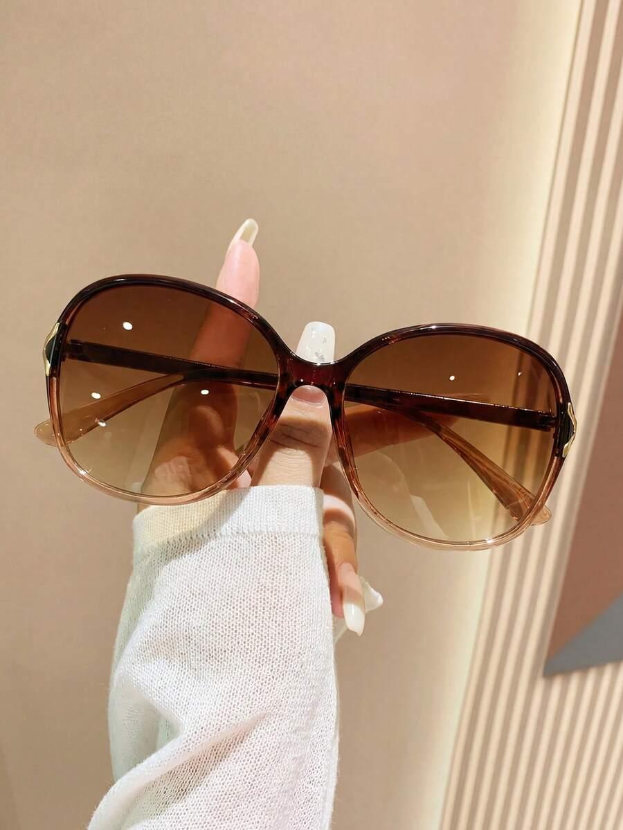 SHEIN BRĄZOWE OKULARY PRZECIWSŁONECZNE S07