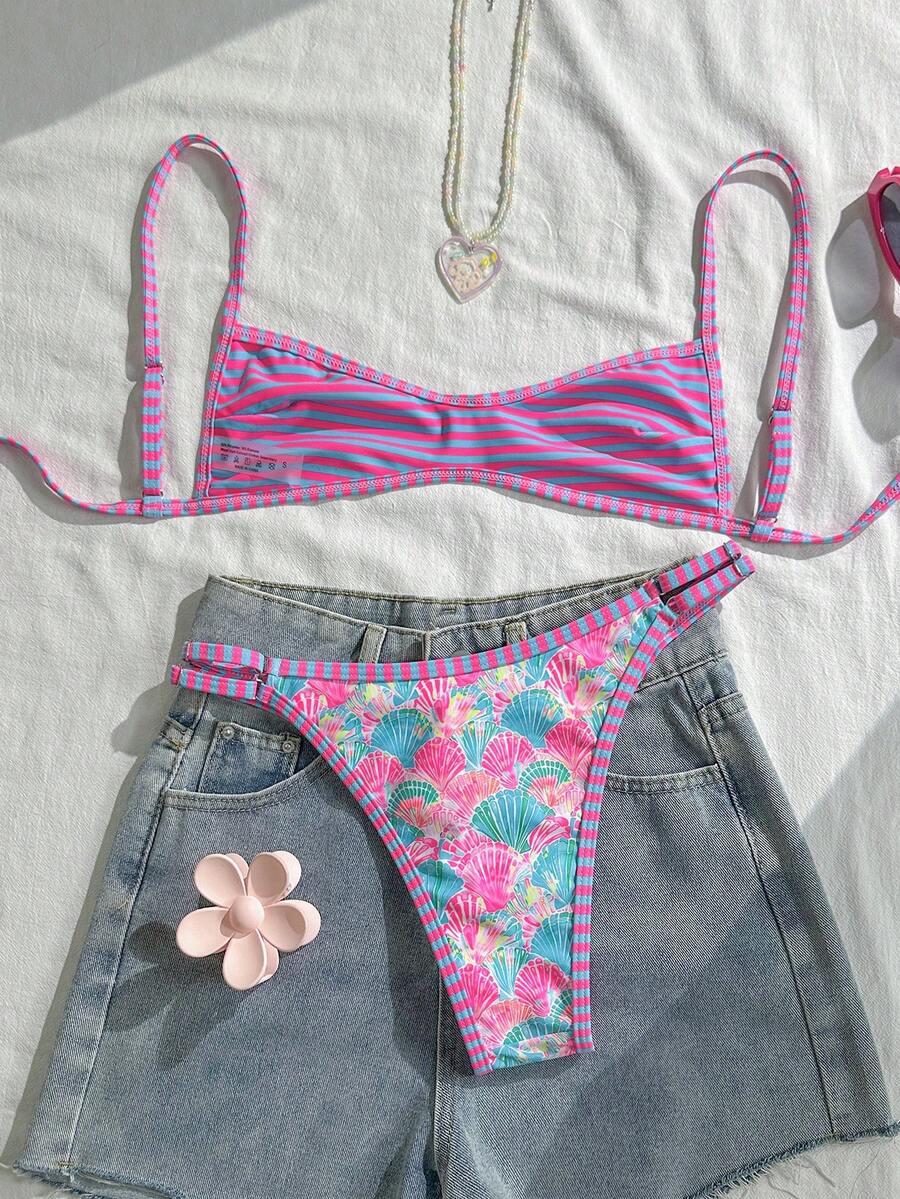 SHEIN DWUCZĘŚCIOWY KOSTIUM KĄPIELOWY BIKINI S09__XS
