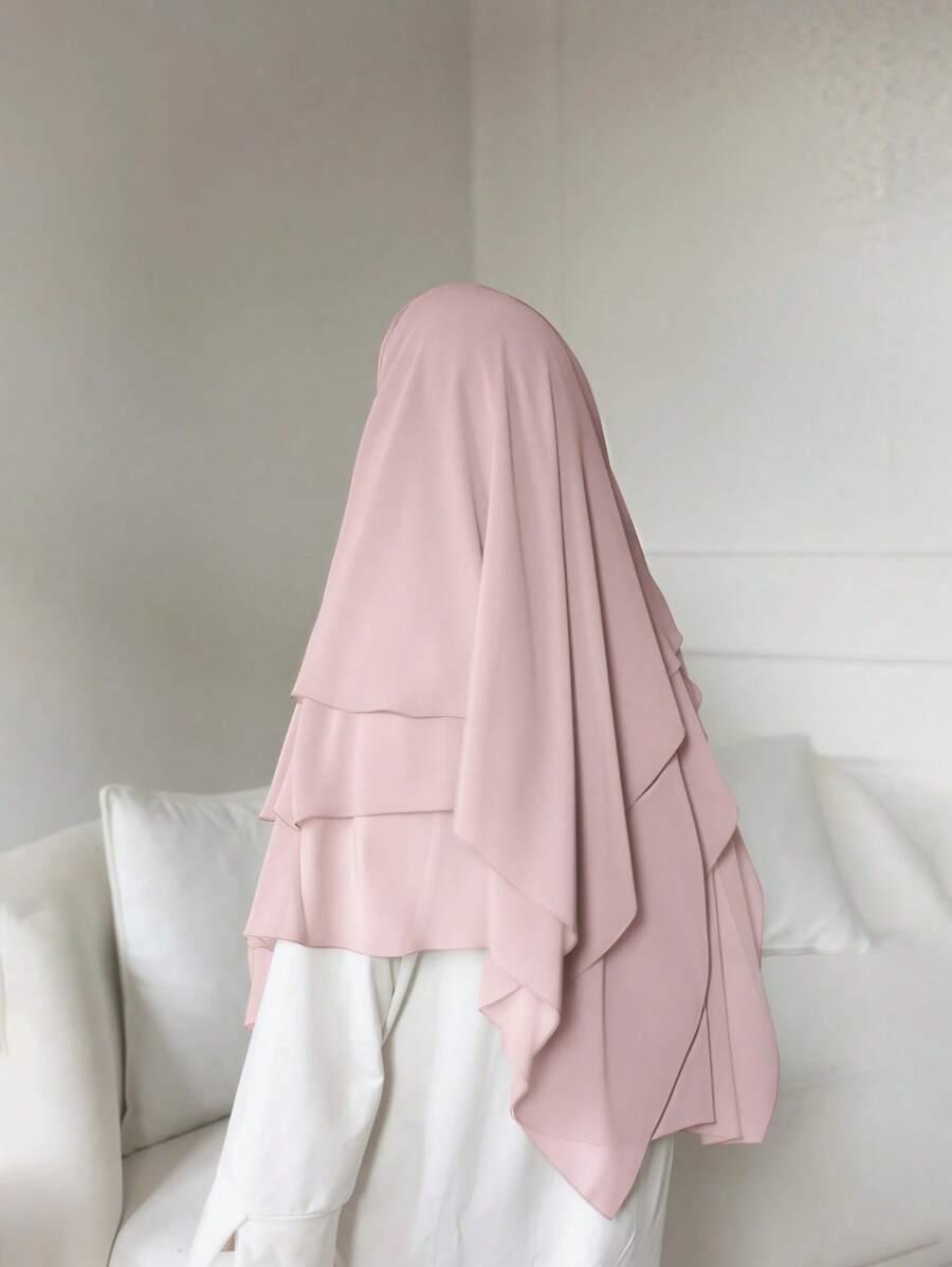 SHEIN BRĄZOWY HIDŻAB CHUSTA NA GŁOWĘ PK01__OS