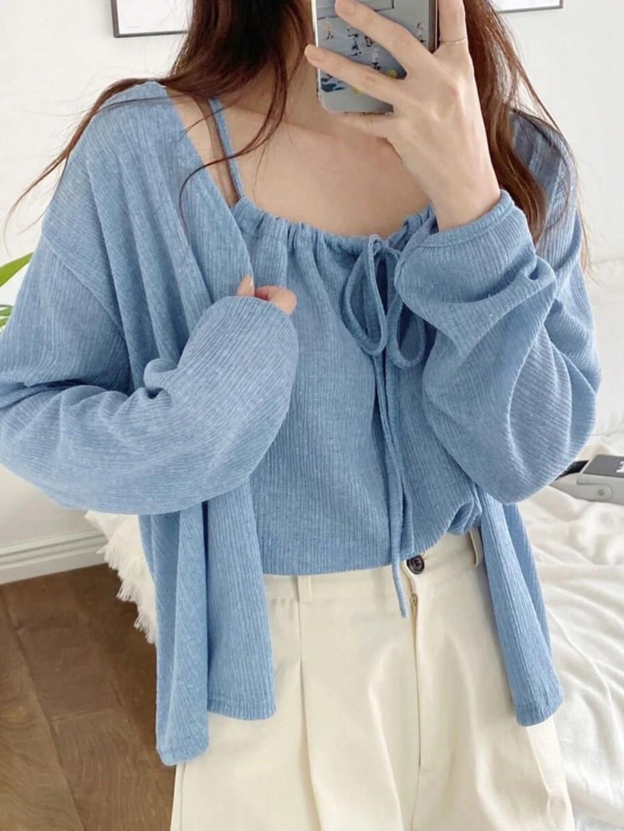 SHEIN BLUZKA NARZUTKA KOMPLET S06__M