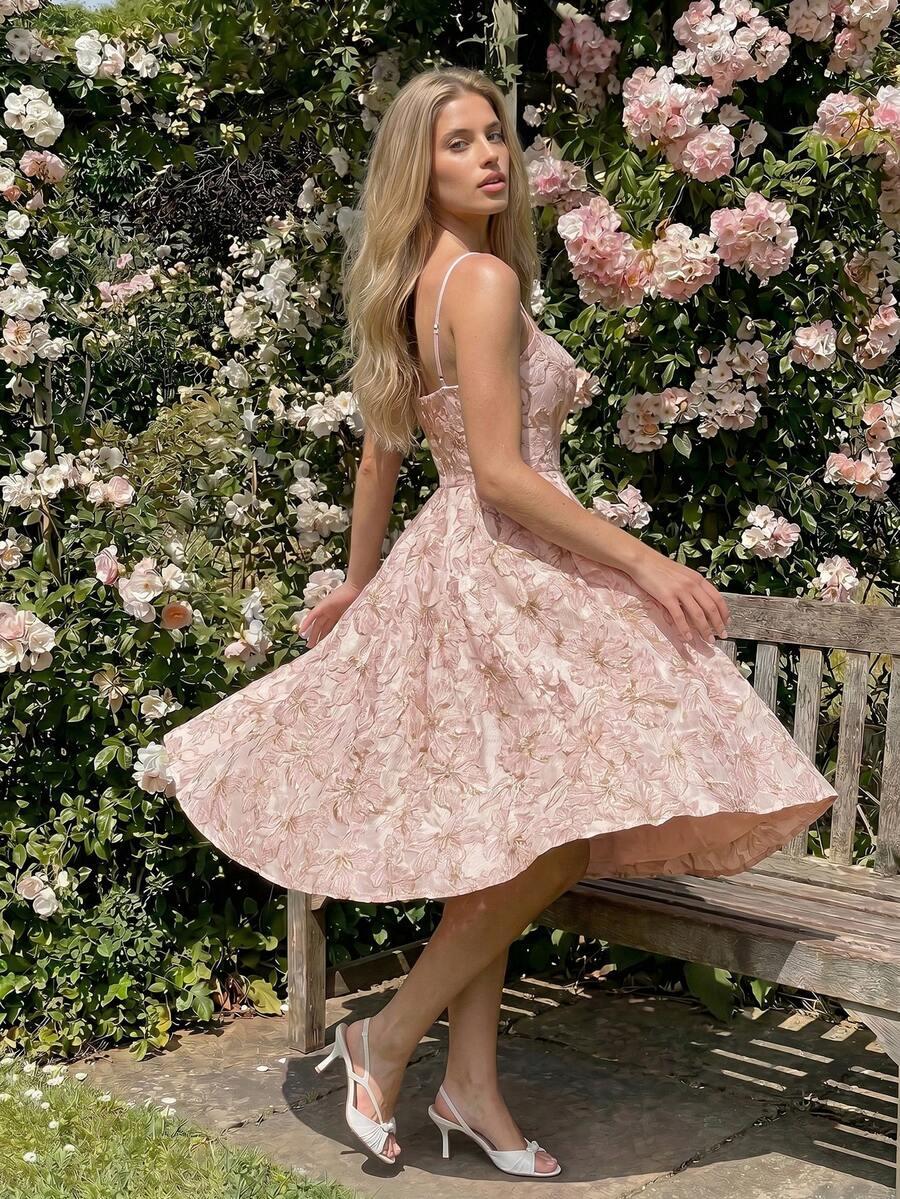 SHEIN RÓŻOWA SUKIENKA RAMIĄCZKA S06__XS