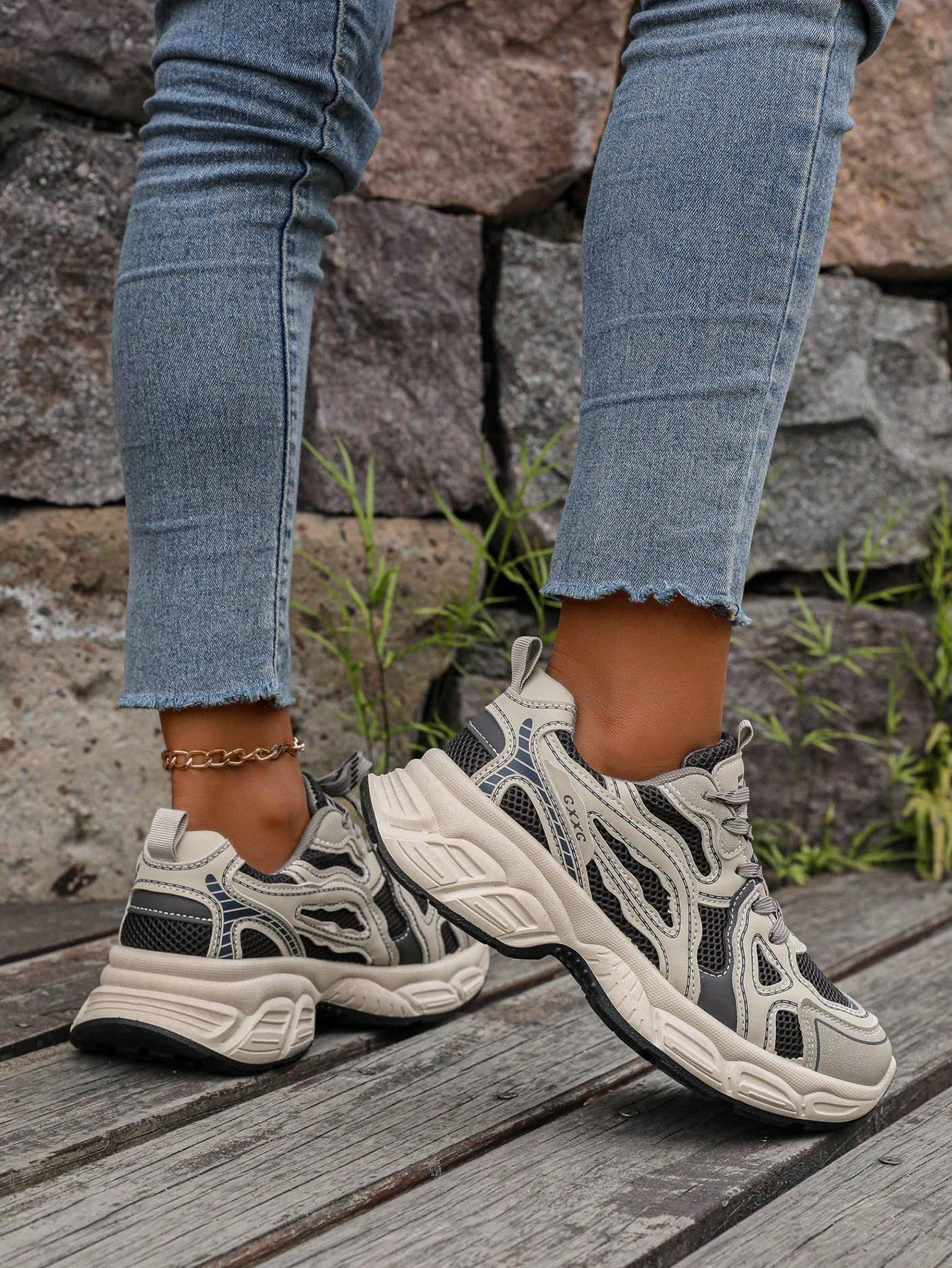 SHEIN BUTY SPORTOWE PLATFORMA WIĄZANIE S06__39
