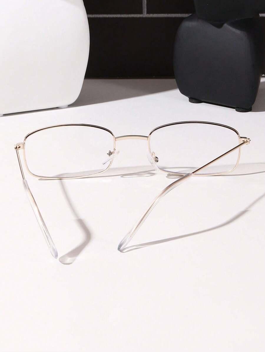 SHEIN OKULARY ZERÓWKI ZŁOTE OPRAWKI S07