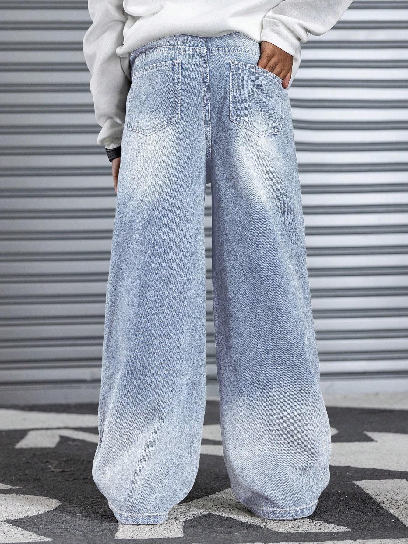 SHEIN NIEBIESKIE JEANSY KIESZENIE S06__162-166