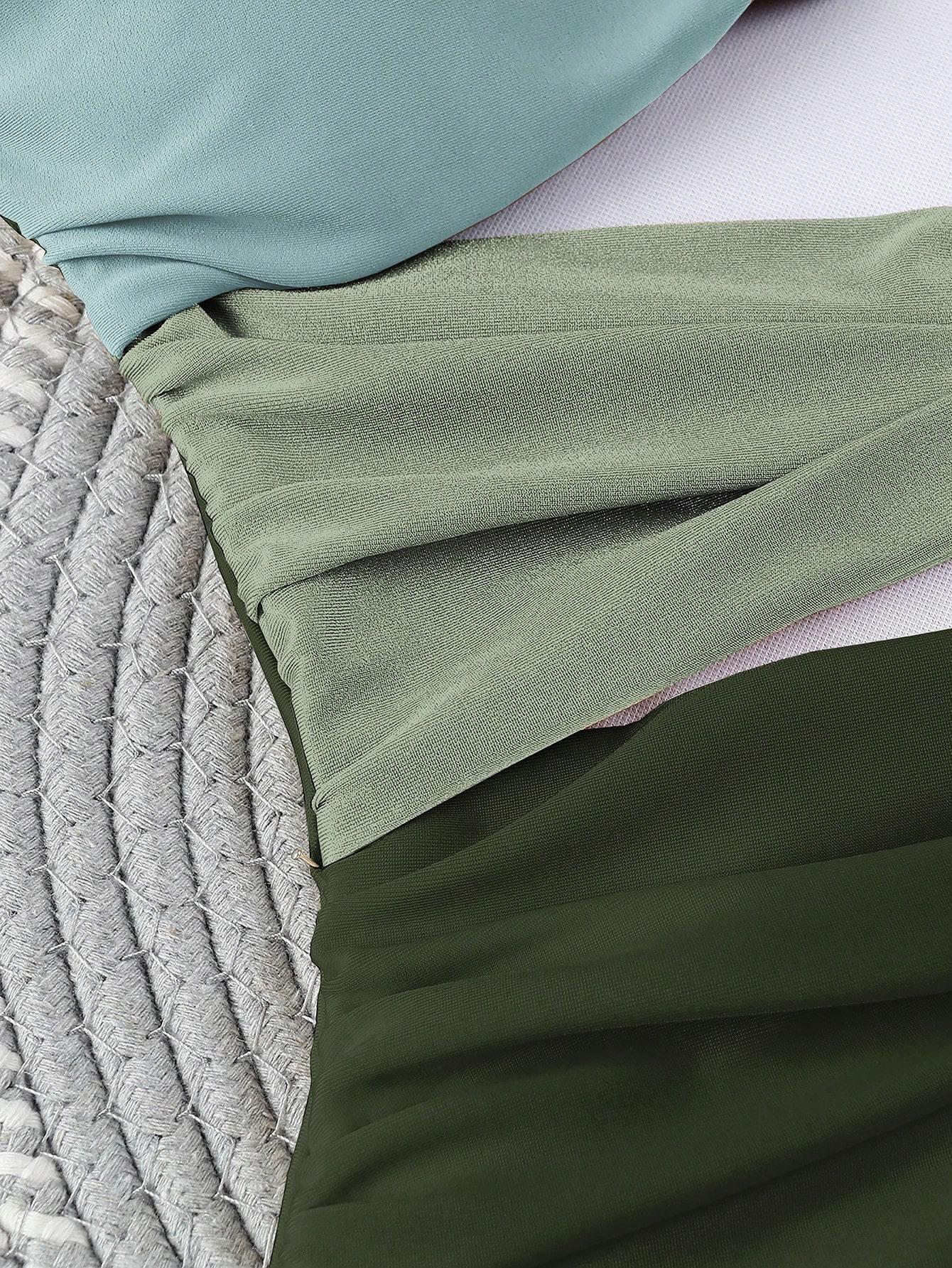 SHEIN JEDNOCZĘŚCIOWY STRÓJ KĄPIELOWY WYCIĘCIA ZDOBIENIE S09__L