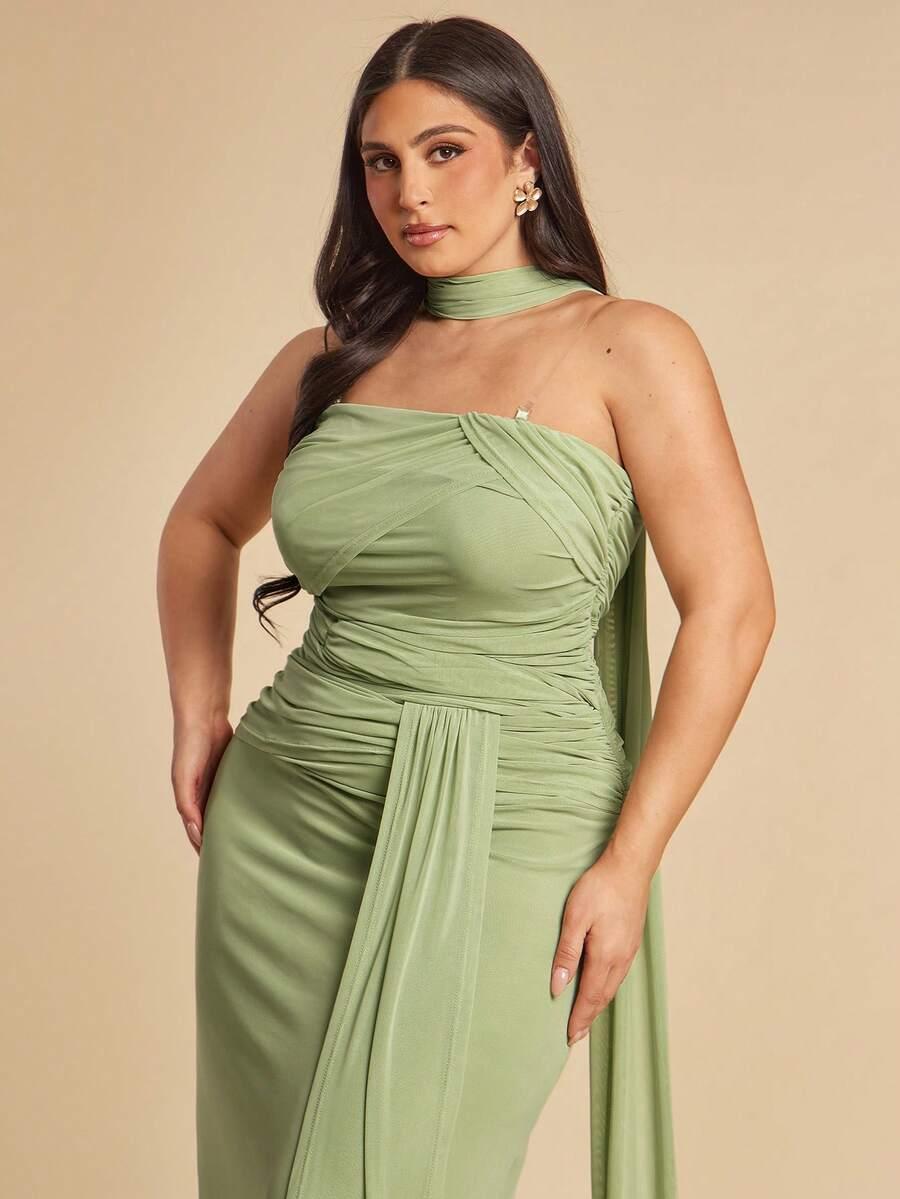 SHEIN ZIELONA MAXI SUKIENKA S06__XXL