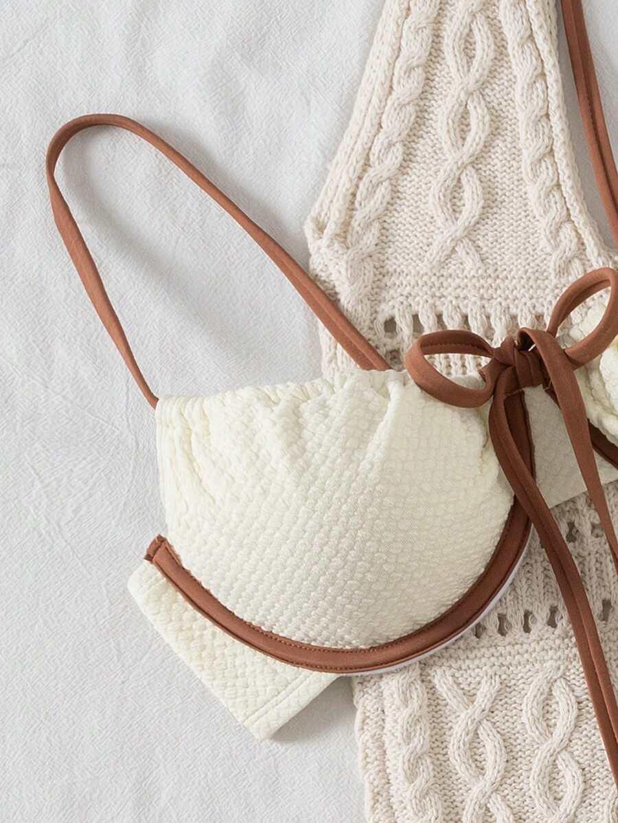 SWIM VCAY DWUCZĘŚCIOWY STRÓJ KĄPIELOWY KONTRAST TEKSTURA S09__S