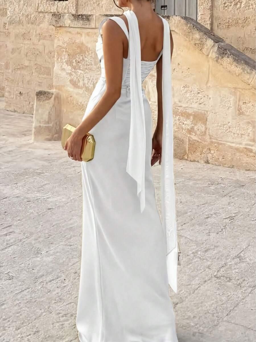 SHEIN BIAŁA MAXI SUKIENKA S06__XS