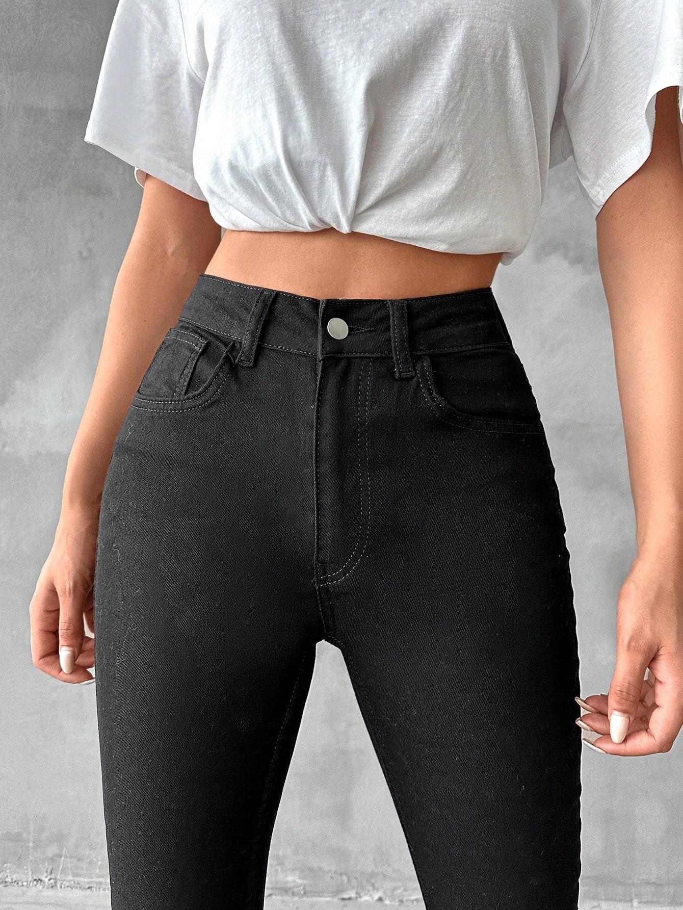 EURMUSE CZARNE SPODNIE JEANS PK01__XS