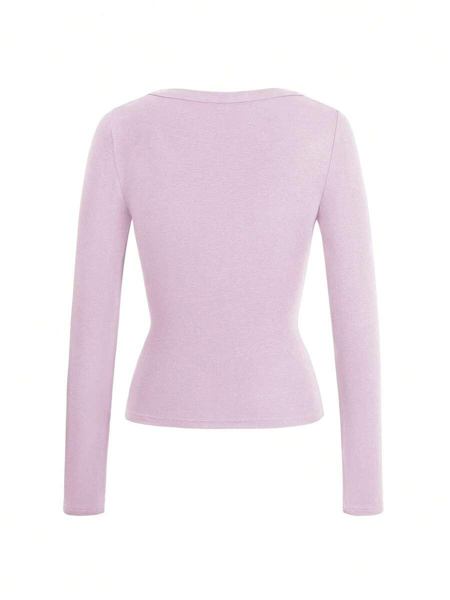 SHEIN RÓŻOWA BLUZKA DŁUGI RĘKAW S06__S