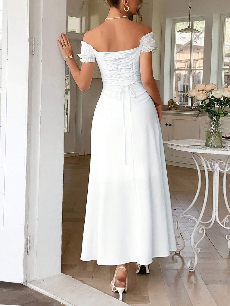SHEIN BIAŁA MAXI SUKIENKA S06__S