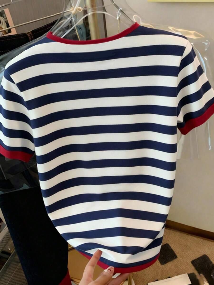 EMERY ROSE T-SHIRT V-NECK NADRUK S09__50