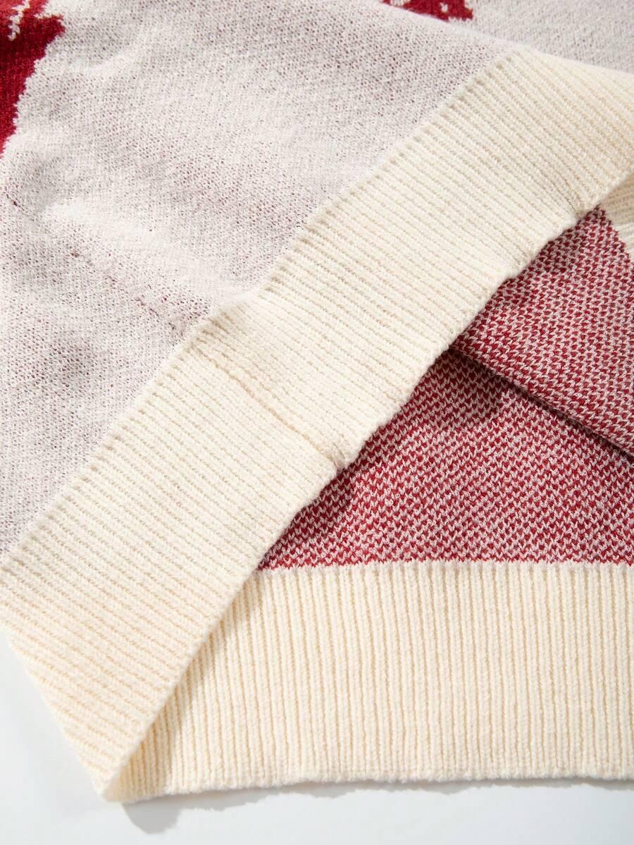 SHEIN SWETER WZÓR SERCA S06__XL