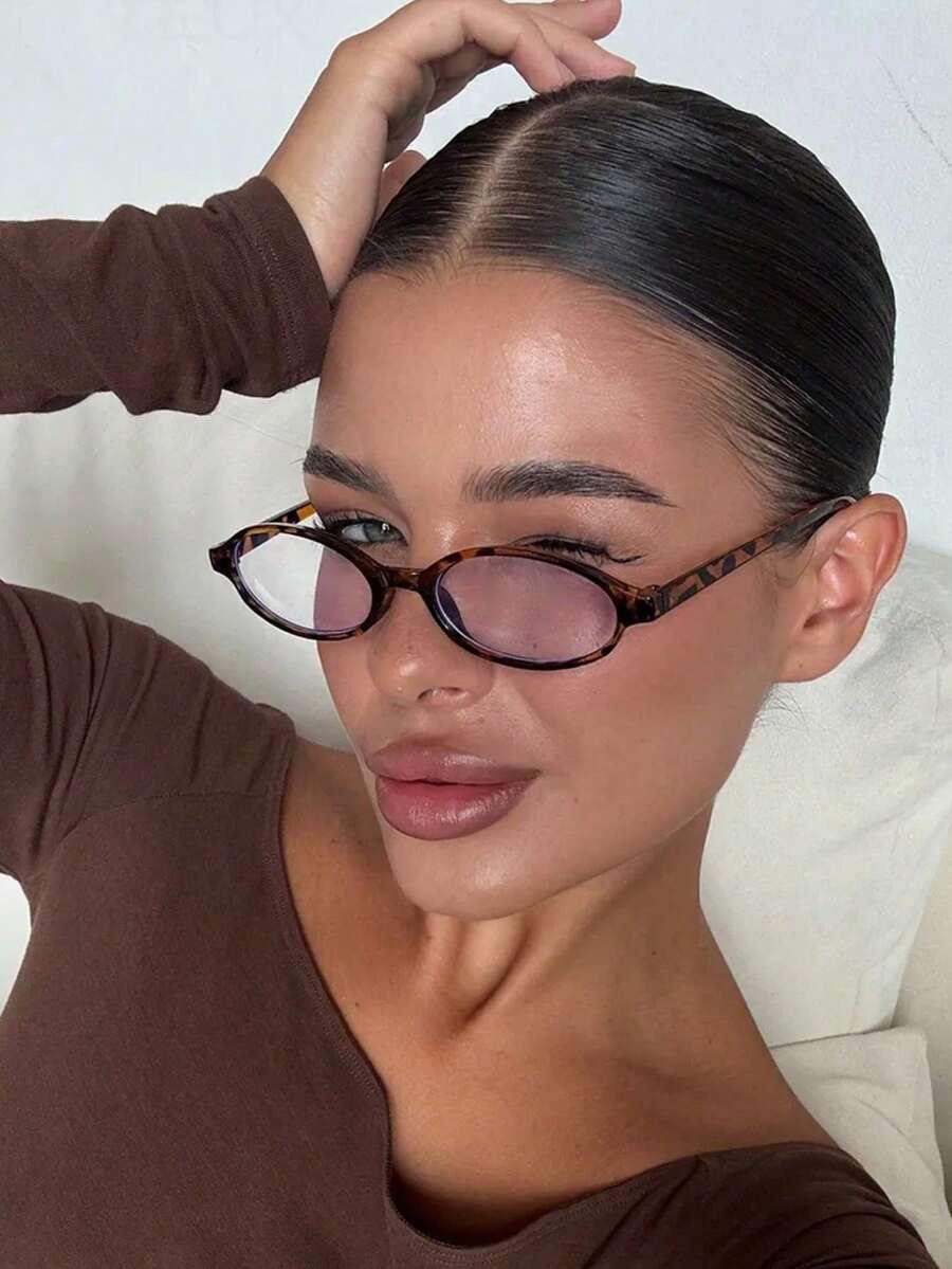 SHEIN OKULARY ZERÓWKI ANIMAL PRINT S07