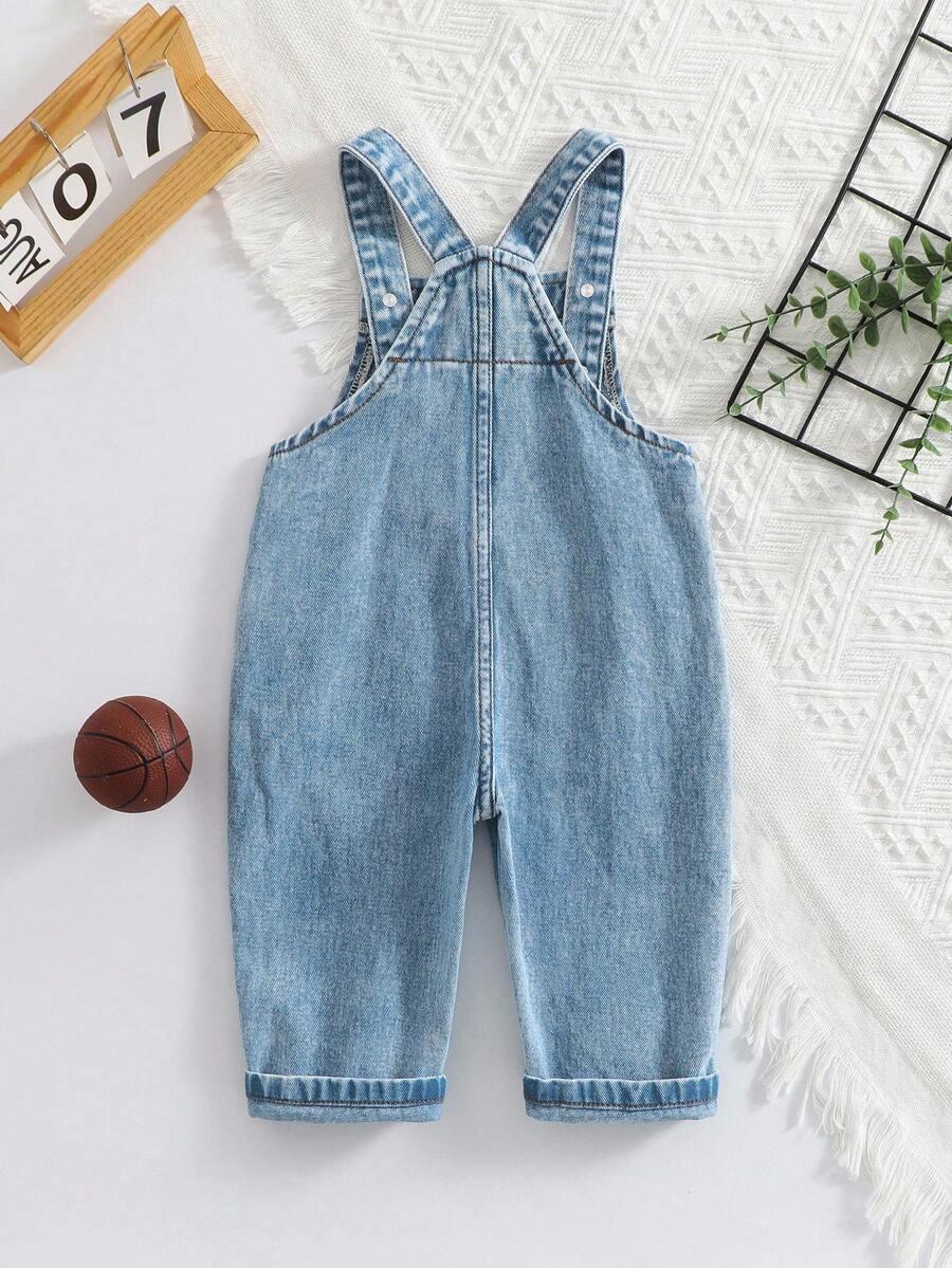 SHEIN NIEBIESKIE JEANSOWE OGRODNICZKI S06__92/98