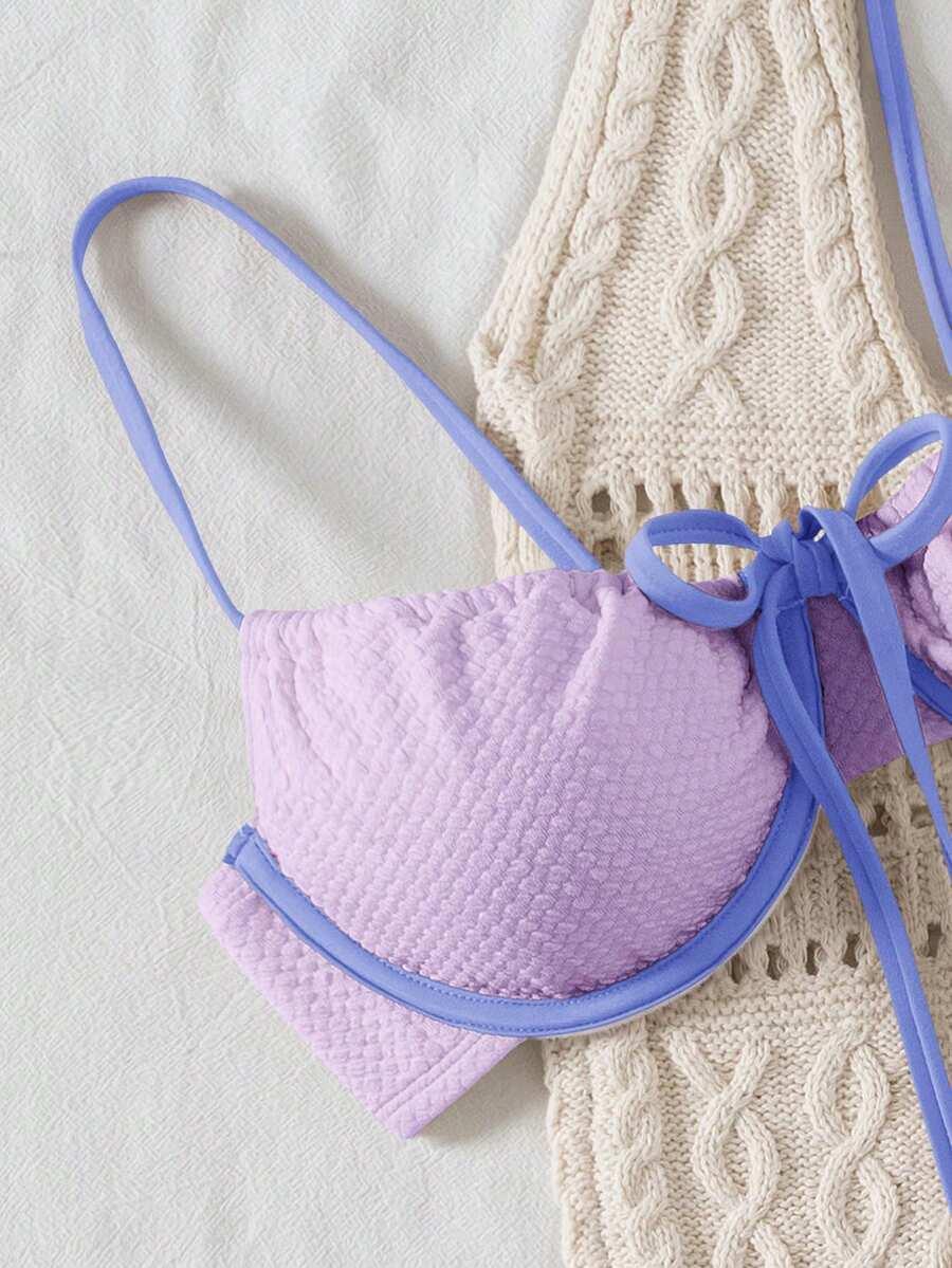 SHEIN DWUCZĘŚCIOWY STRÓJ KĄPIELOWY S09__L