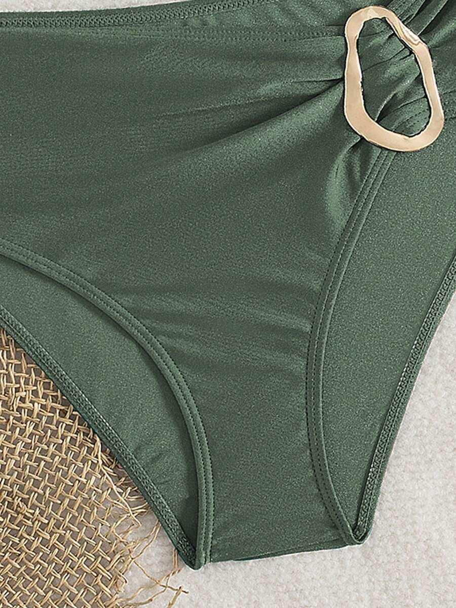 SHEIN ZIELONY DWUCZĘŚCIOWY STRÓJ KĄPIELOWY S09__L