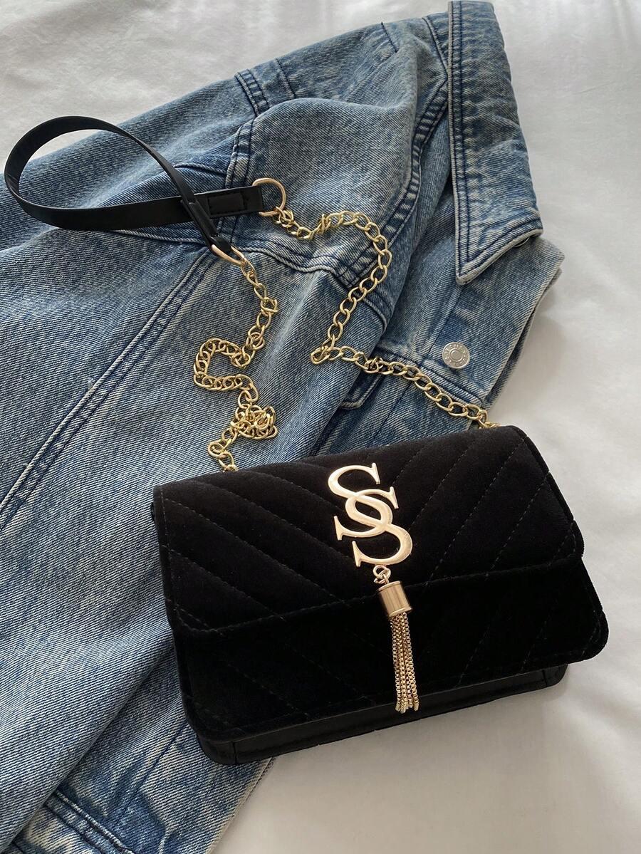 SHEIN CZARNA TOREBKA NA RAMIĘ S07__