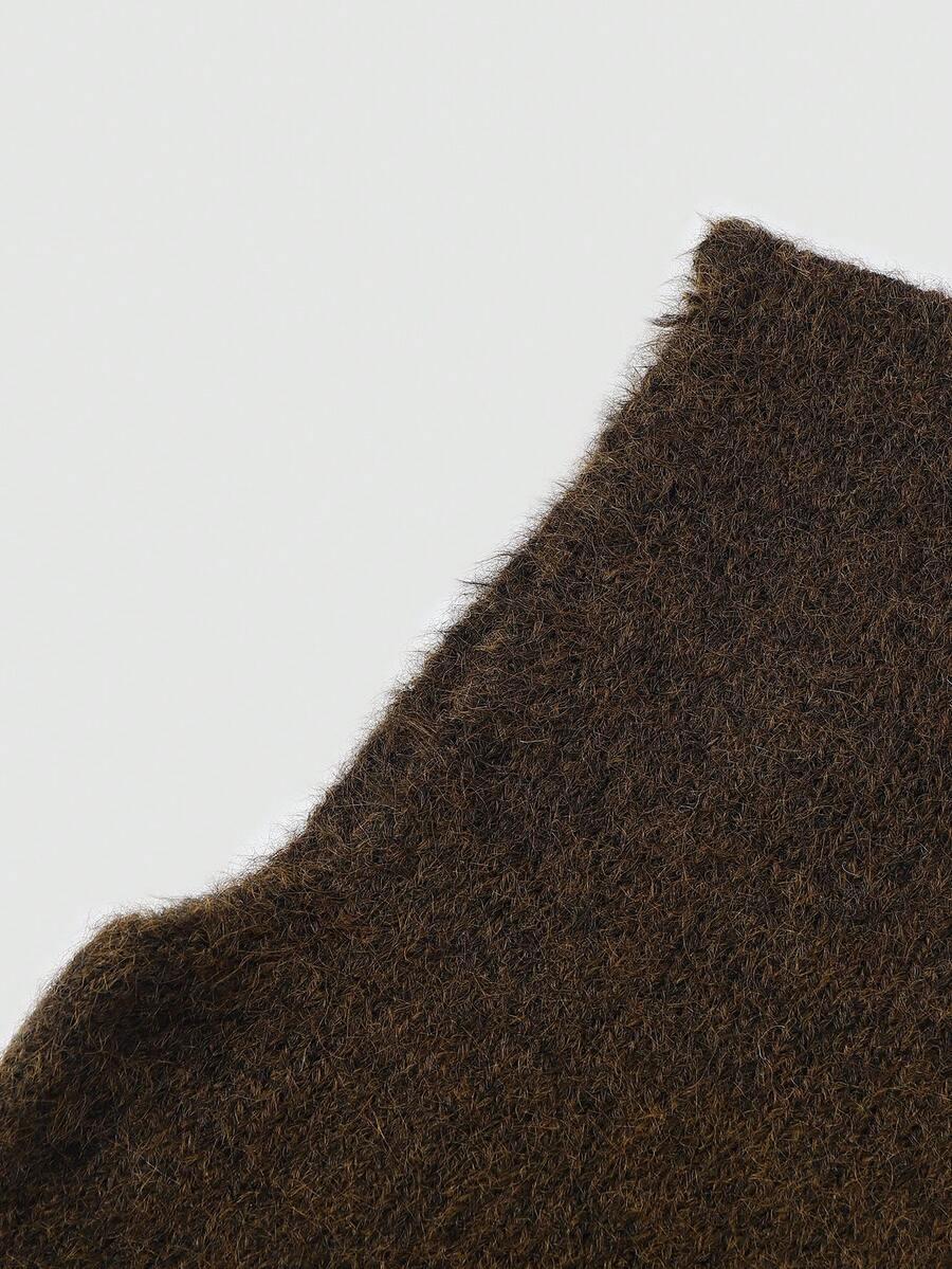 GLOWEVE BRĄZOWY SWETER BEZ RĘKAWÓW S06__M