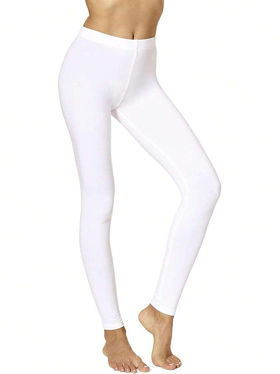 SHEIN BIAŁE LEGGINSY WYSOKI STAN S06__L/XL