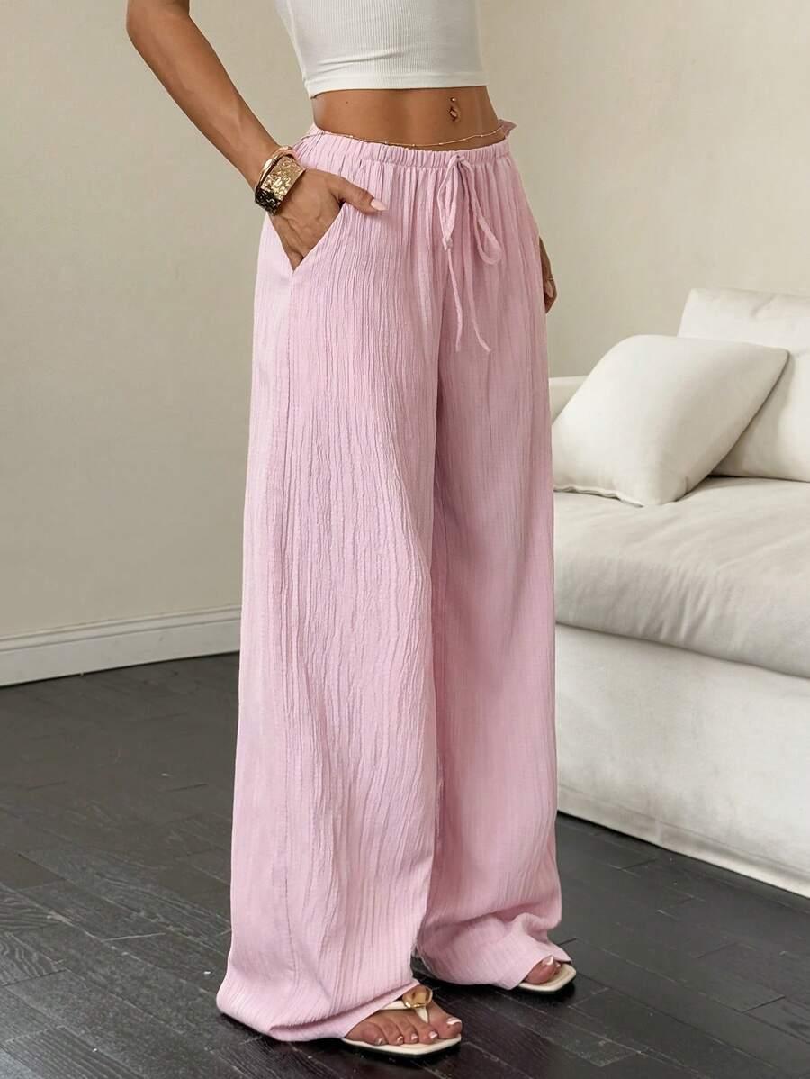SHEIN RÓŻOWE SPODNIE CASUAL S06__S