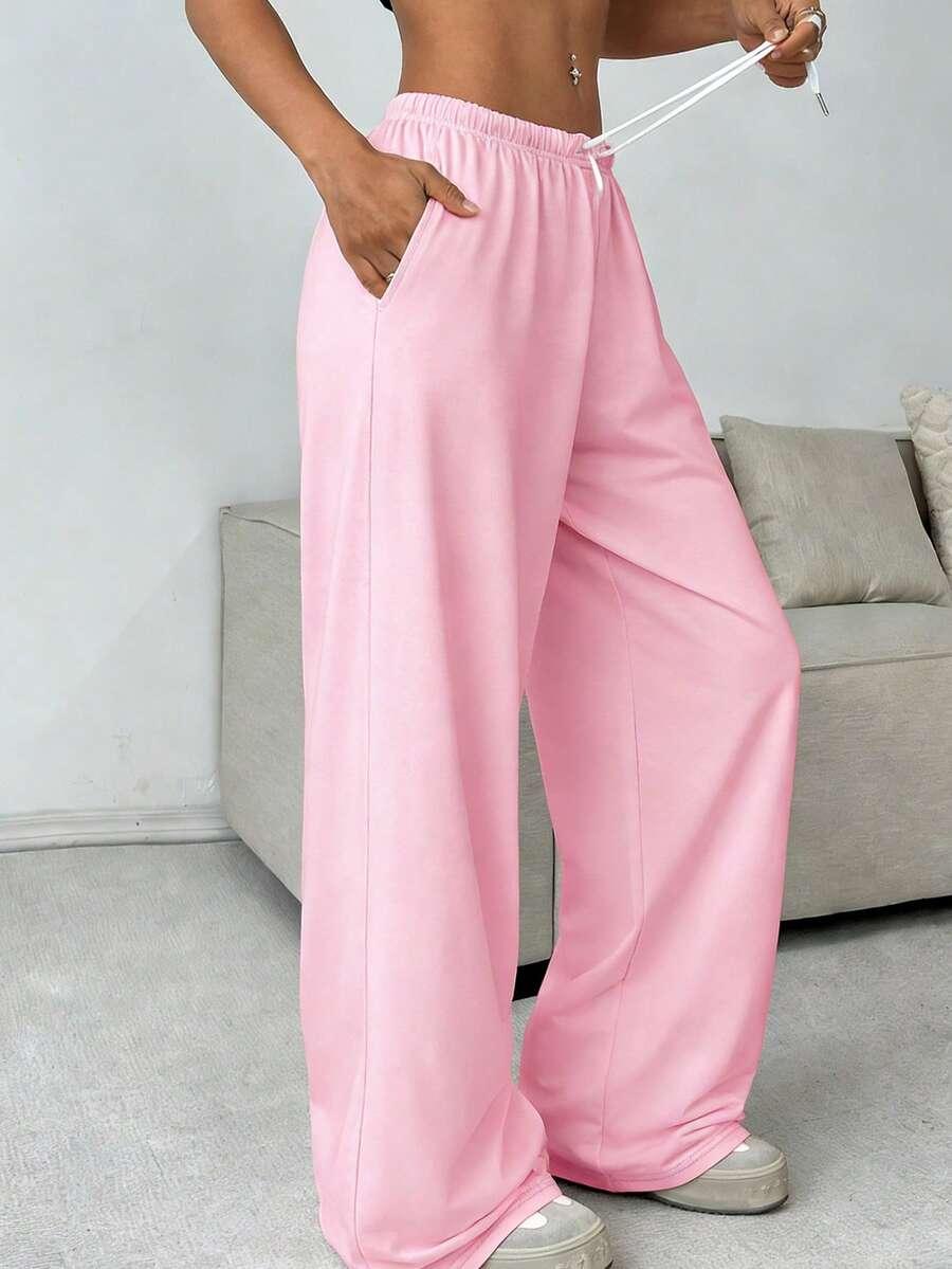SHEIN RÓŻOWE SPODNIE DRESOWE S06__M