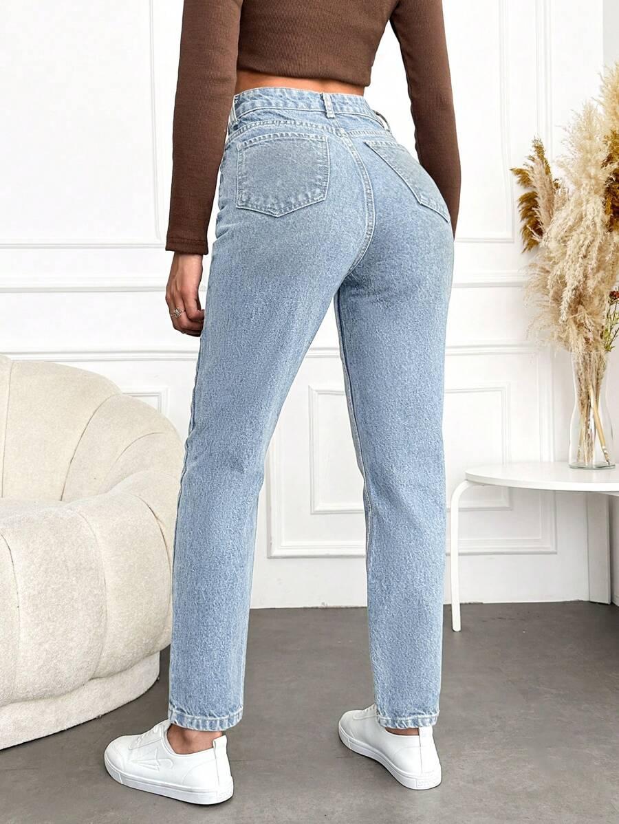 SHEIN NIEBIESKIE SPODNIE JEANS S06__XS