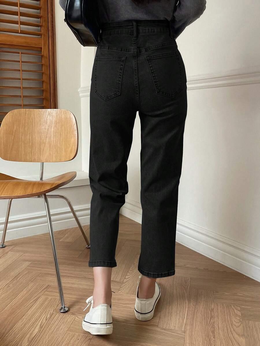 SHEIN CZARNE SPODNIE JEANS S06__M