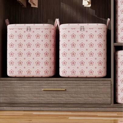 SHEIN RÓŻOWY ORGANIZER DO SZAFY KWIATY S07__45X60X60CM