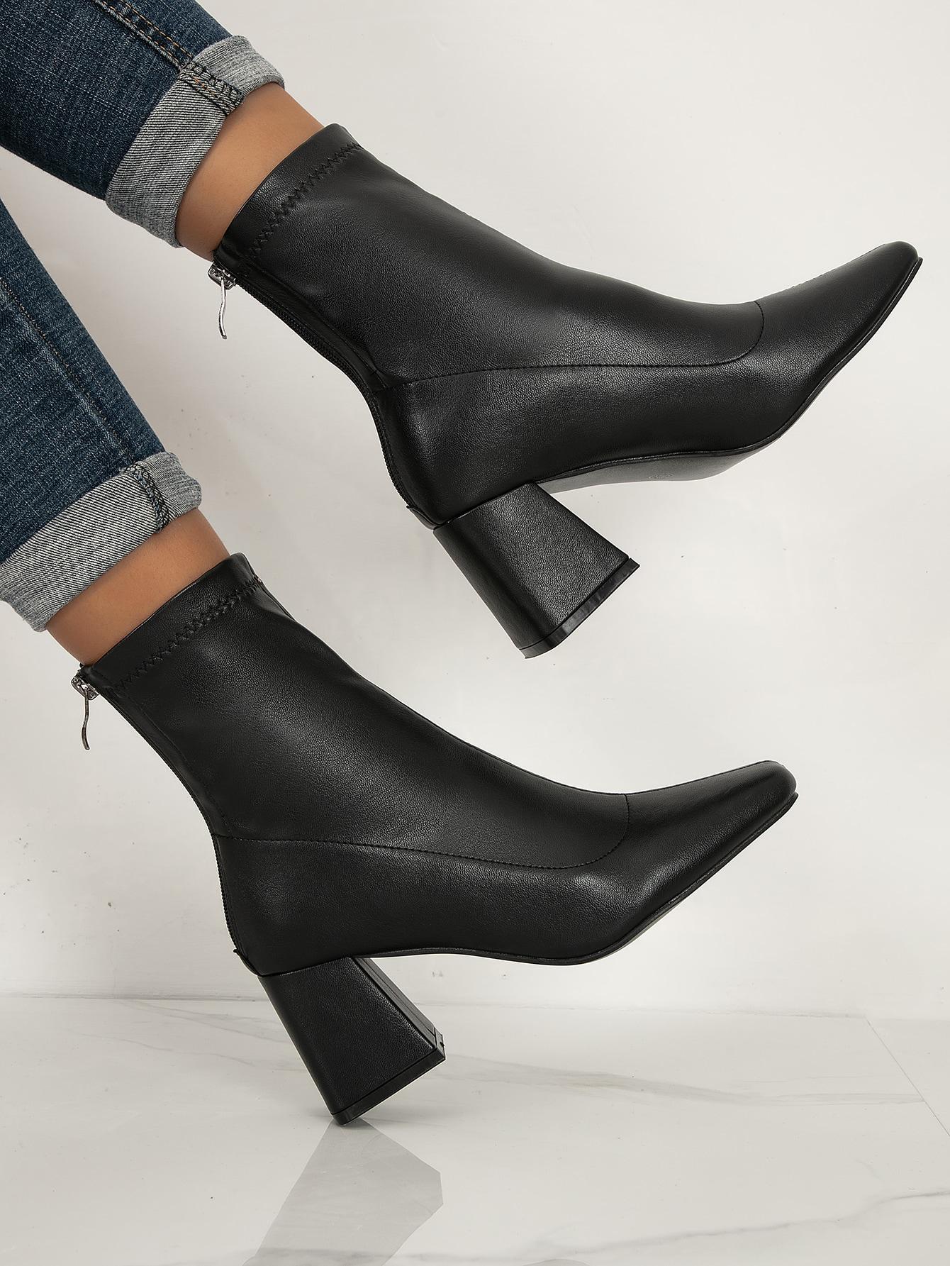 SHEIN CZARNE BOTKI IMITACJA SKÓRY W01__38