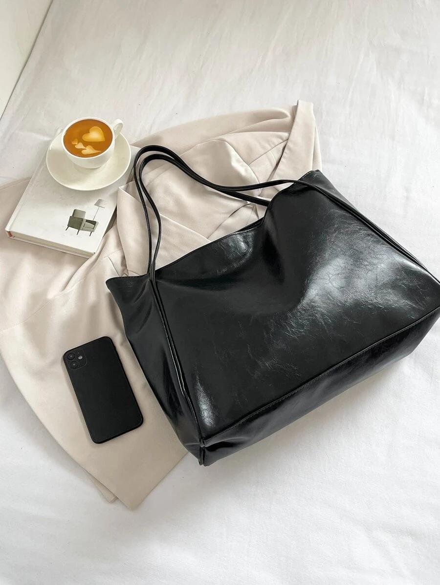 SHEIN CZARNA TOREBKA SHOPPER S07__40X14X30CM
