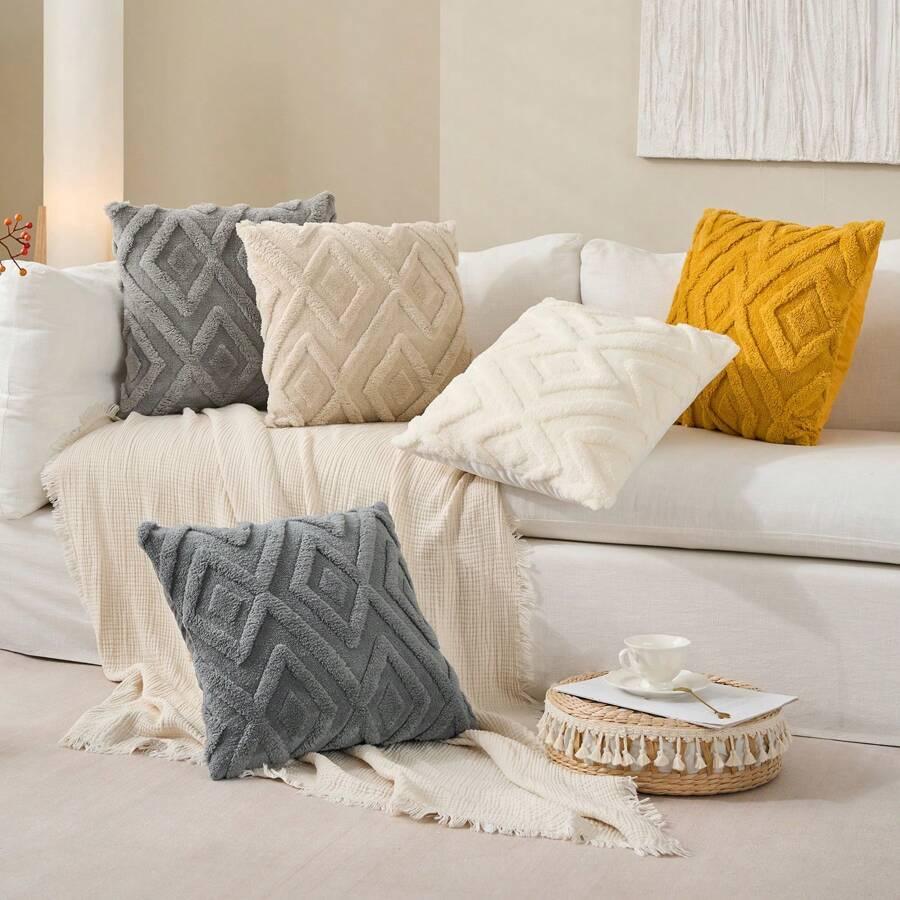 SHEIN SZARA POSZEWKA NA PODUSZKĘ 2-PACK S07__30X50