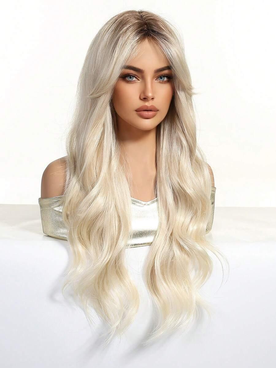 SHEIN BLOND PERUKA WŁOSY SYNTETYCZNE S07__66CM