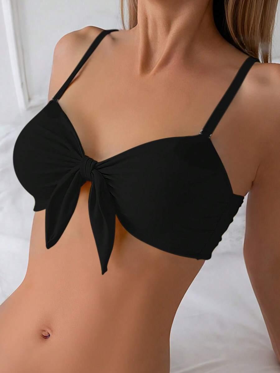 SHEIN CZARNY DWUCZĘŚCIOWY STRÓJ KĄPIELOWY S09__S
