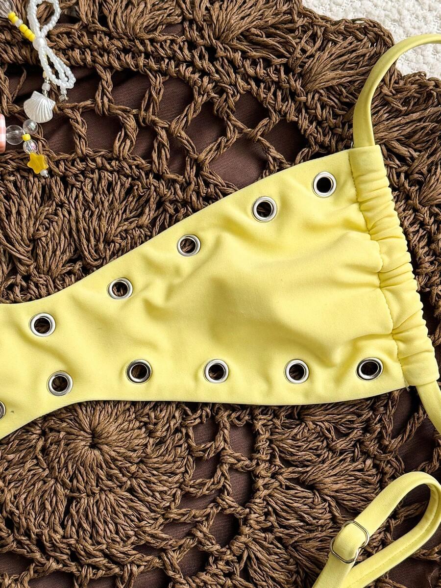 SHEIN ŻÓŁTY DÓŁ OD STROJU KĄPIELOWEGO S09__S