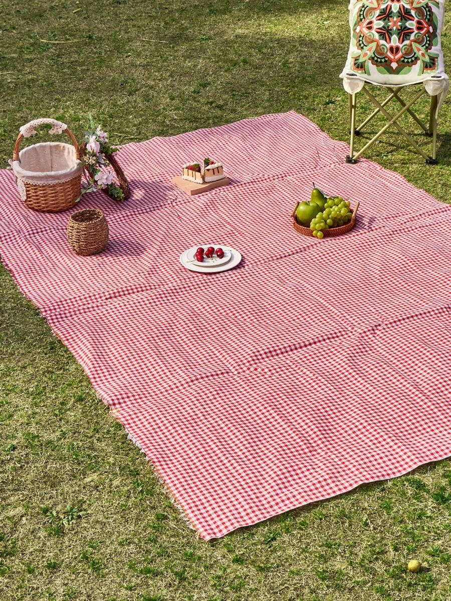 SHEIN CZERWONA MATA PIKNIKOWA S07__150X200CM