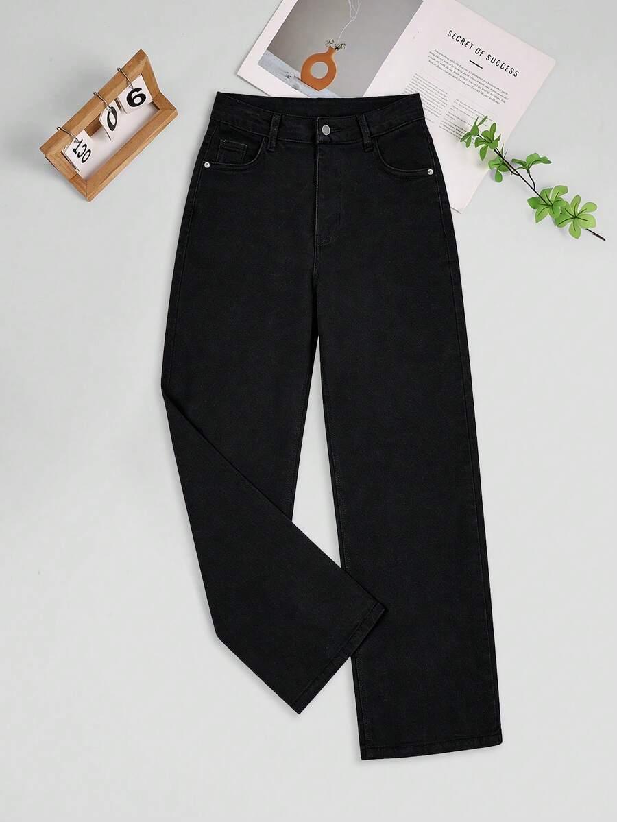 SHEIN CZARNE SPODNIE JEANS S06__S
